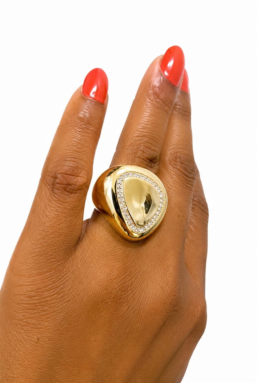 Gold Halo Statement Ring