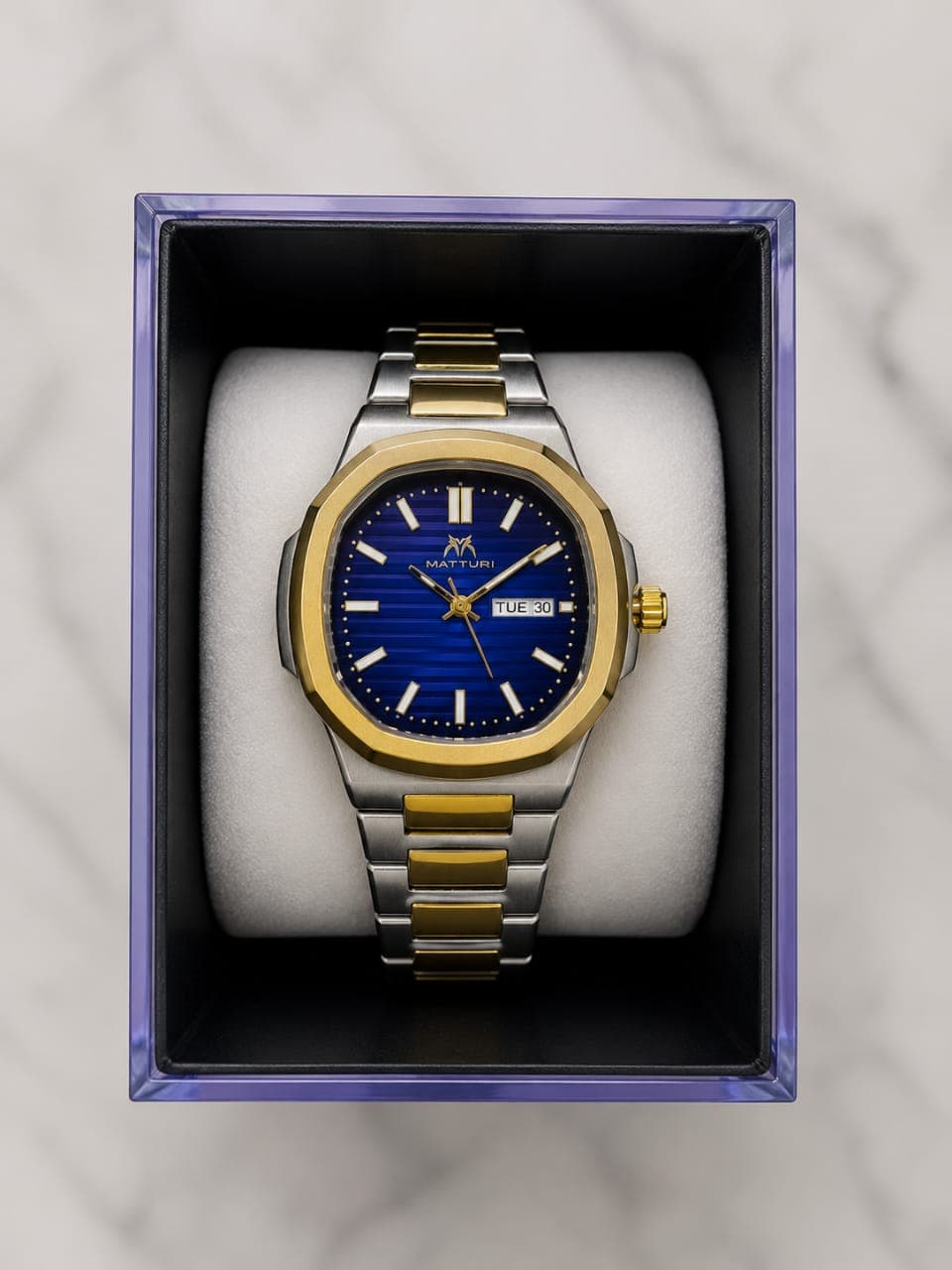Two-Tone Blue Day-Date