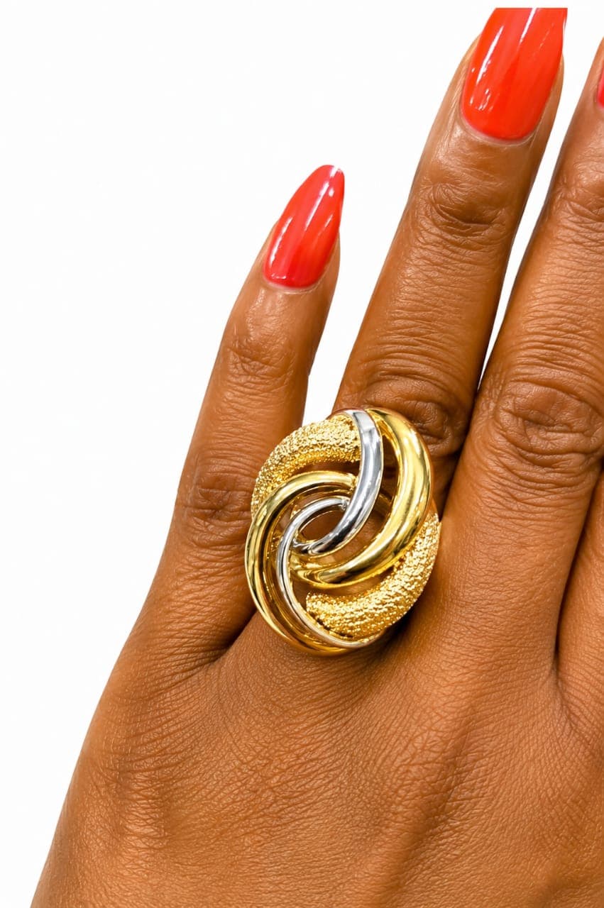 Two-Tone Intertwined Ring