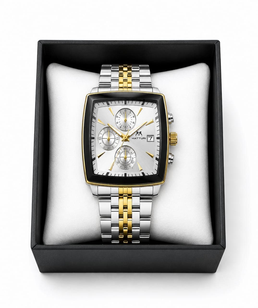 Two-Tone Square Chronograph